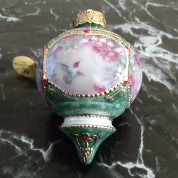 Anna's Hummingbird Christmas Ornament Bradford Exchange Lena Liu 1998 Bird Flora - Picture 4 of 12
